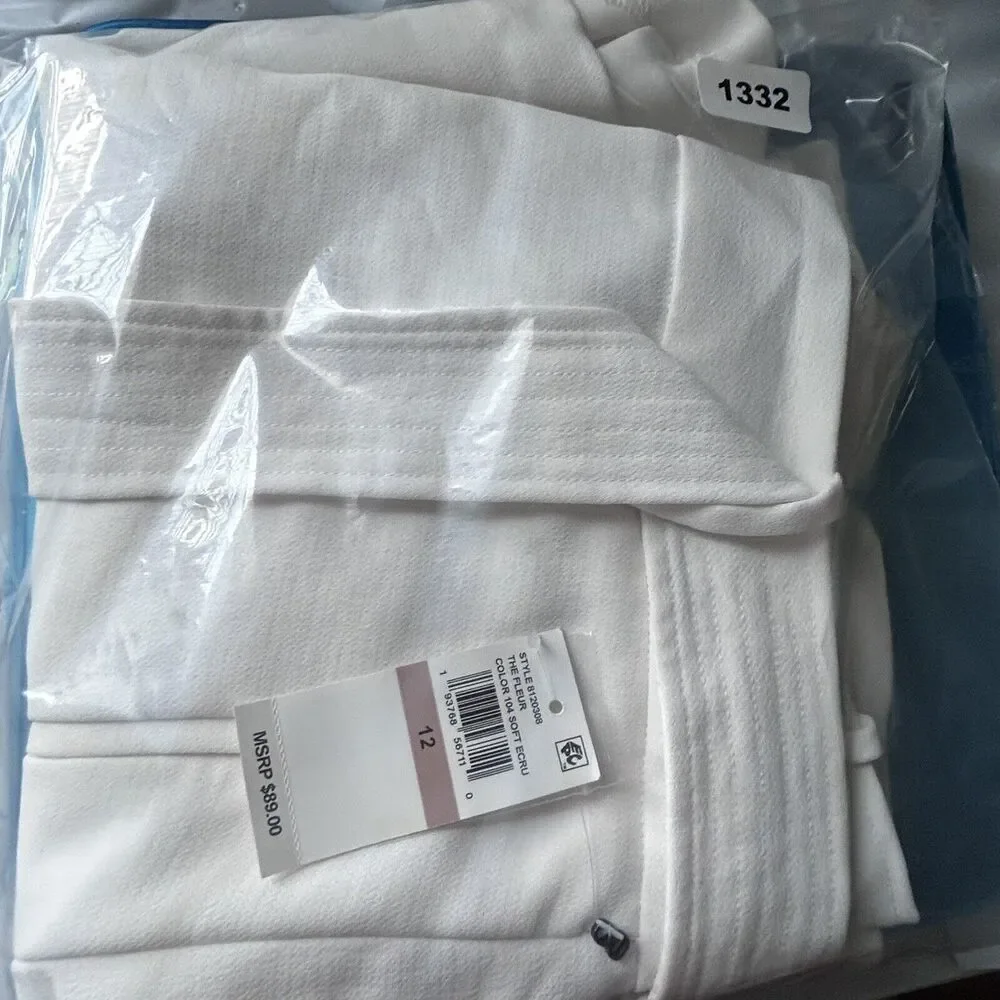 1. STATE The Fleur Ivory Textured Crepe Tie Waist Short Size 12 - Picture 14 of 14